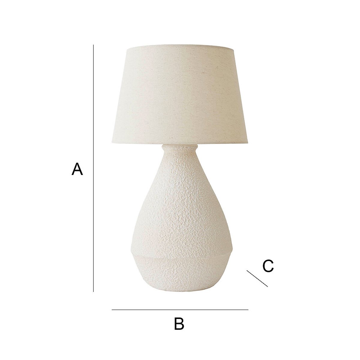 Huey Speckled Ceramic Hand Finished Table Lamp with Tapered Shade cream, SO'HOME