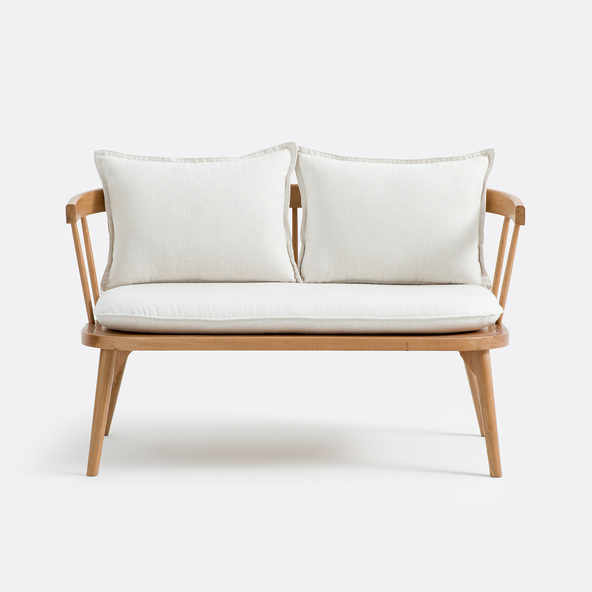 Banco de roble y tela, Portman beige , LA REDOUTE INTERIEURS