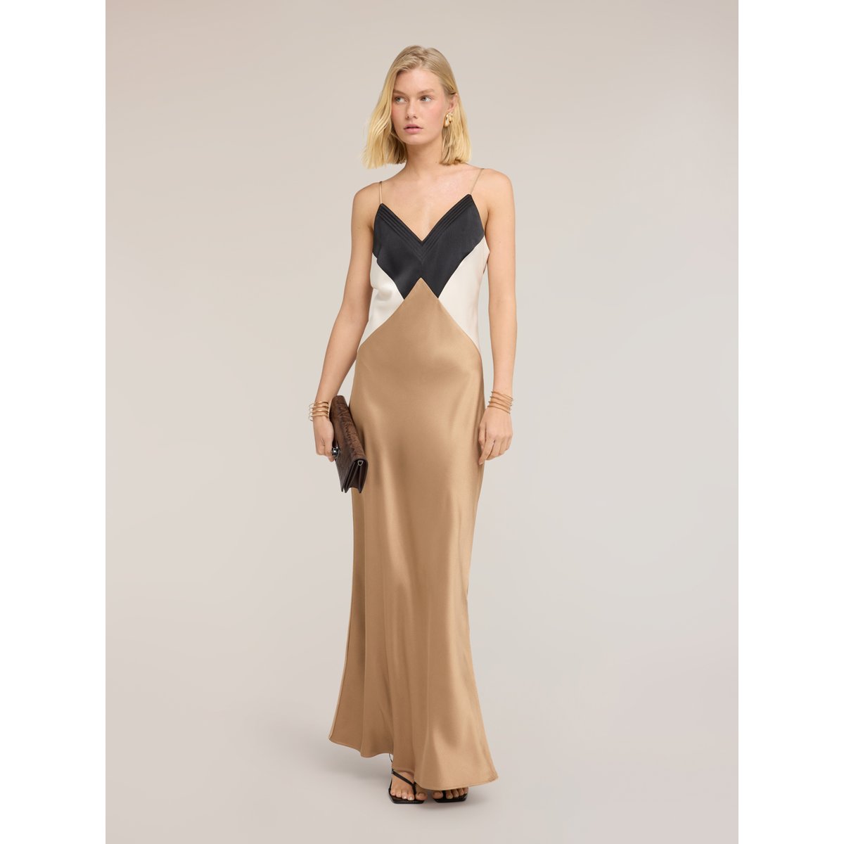 Robe longue beige, MOTIVI