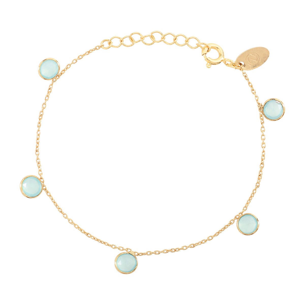Bracelet multi moorea calcedoine bleue bleu, CAROLINE NAJMAN