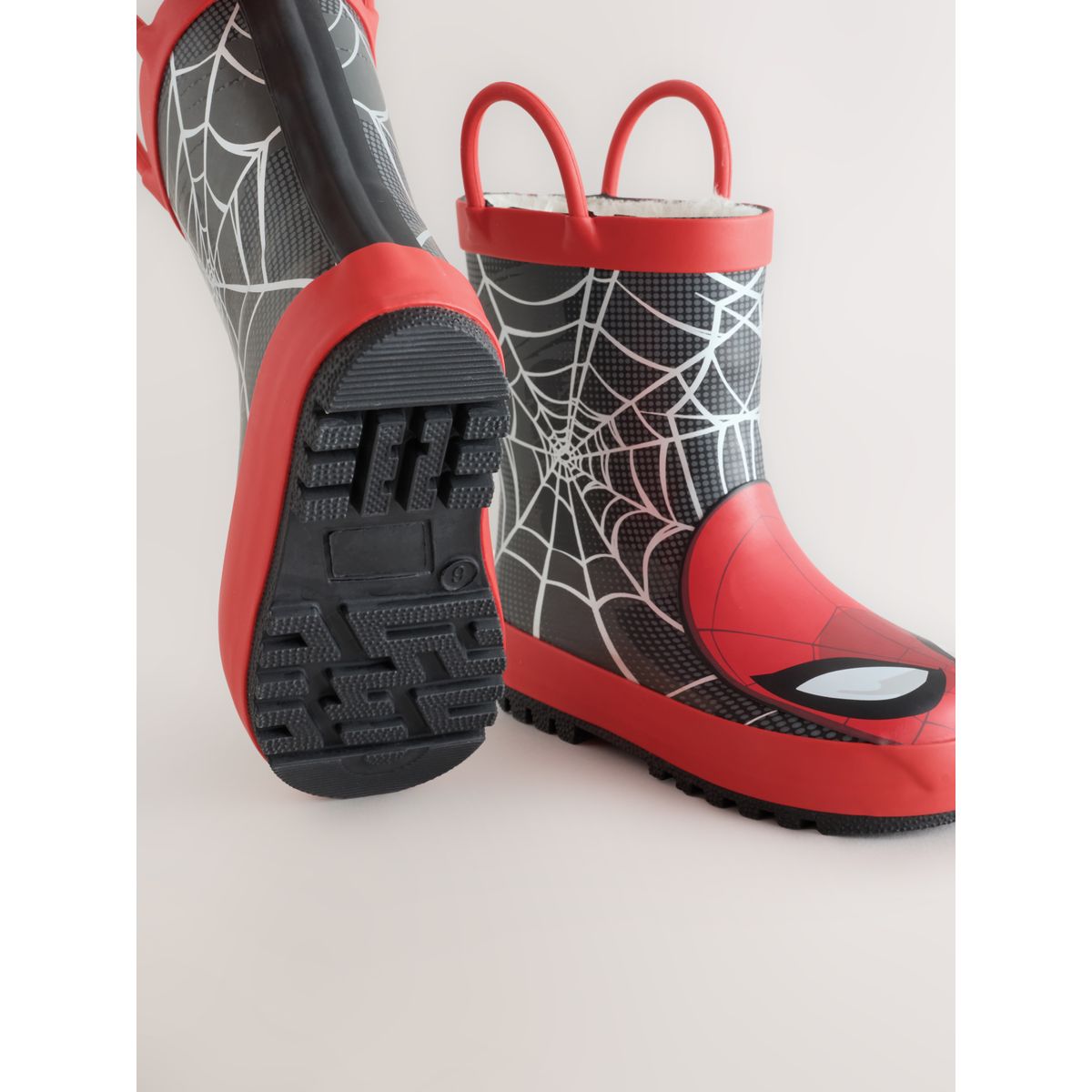 Bottes en caoutchouc à poignée spider-man rouge/noir, NEXT