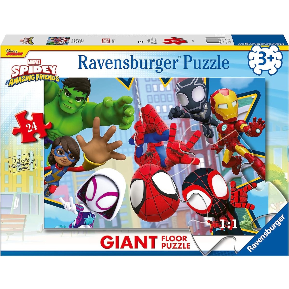 Puzzle géant Spidey 24 pcs bleu, RAVENSBURGER