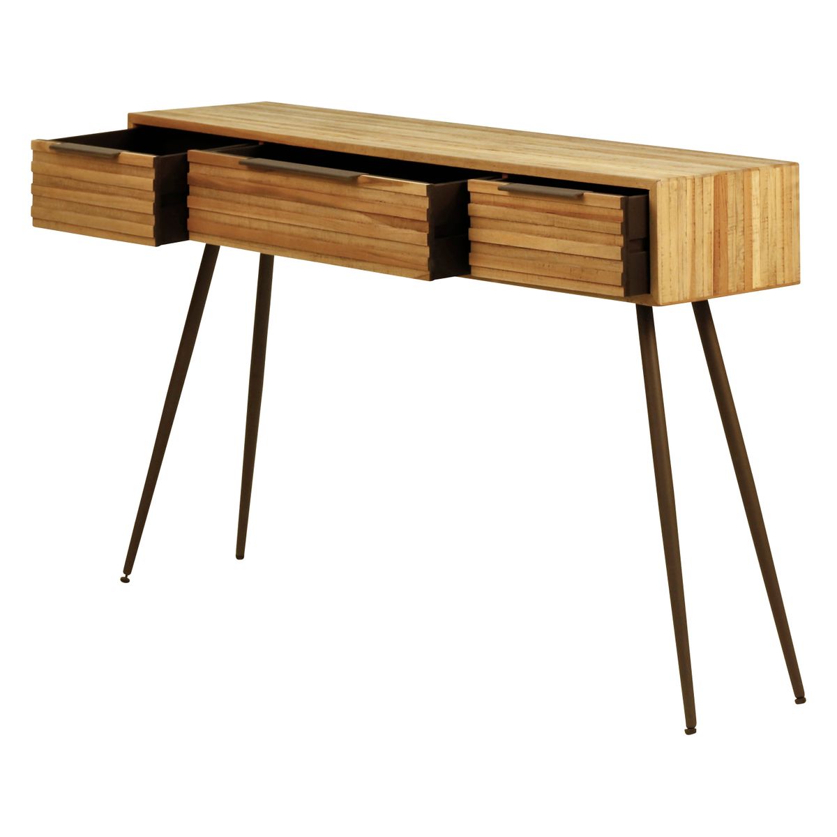 Console teck recyclé 120cm naturel, ZAGO