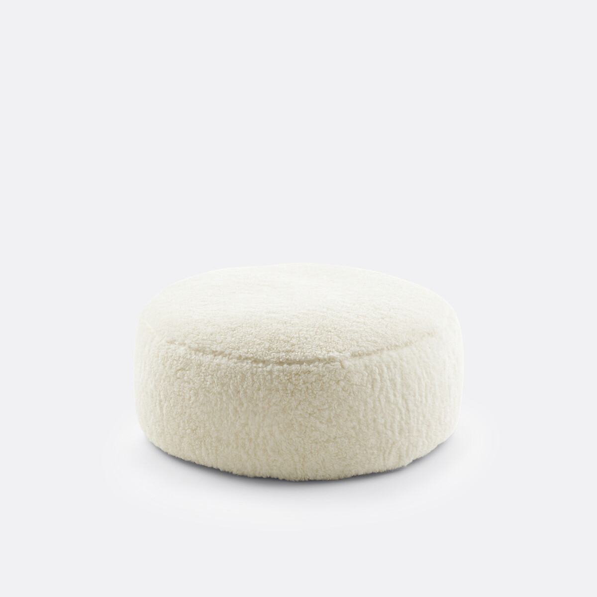 Pouf en sherpa, Ouate ecru, LA REDOUTE INTERIEURS