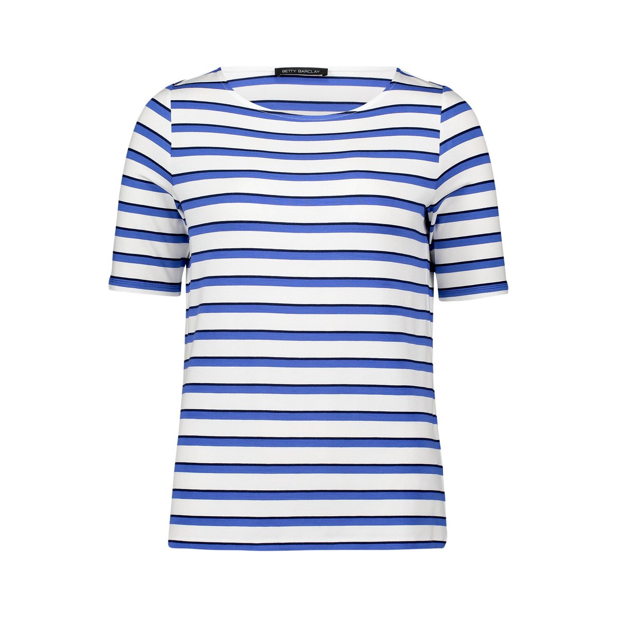 T-shirt à rainures à encolure bateau blanc/bleu, BETTY BARCLAY