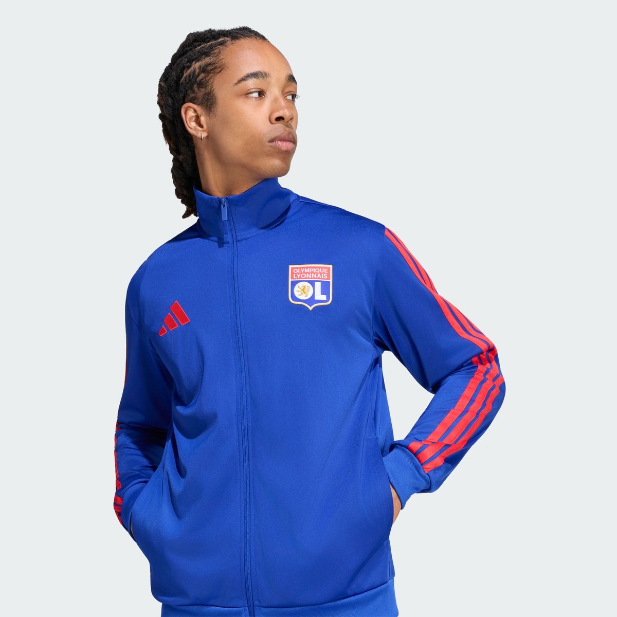 Veste De Survêtement Olympique Lyonnais Dna Veste De Survêtement Olympique Lyonnais Dna semi lucid blue, adidas Performance