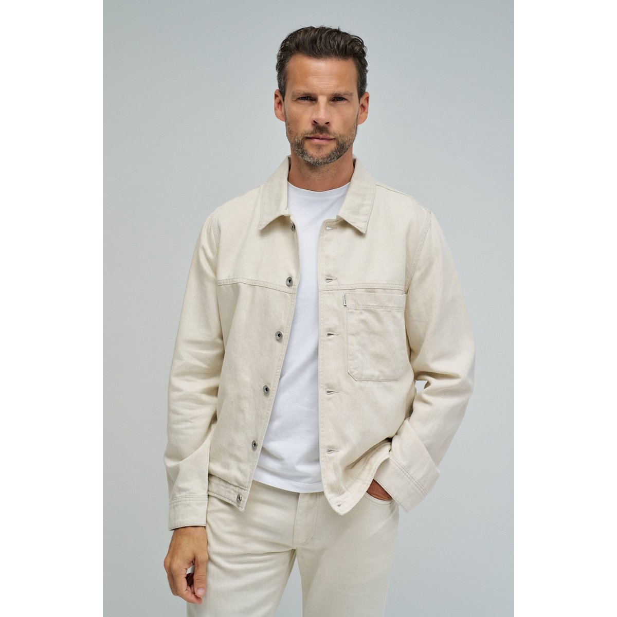 SURCHEMISE EN LIN beige, SALSA JEANS