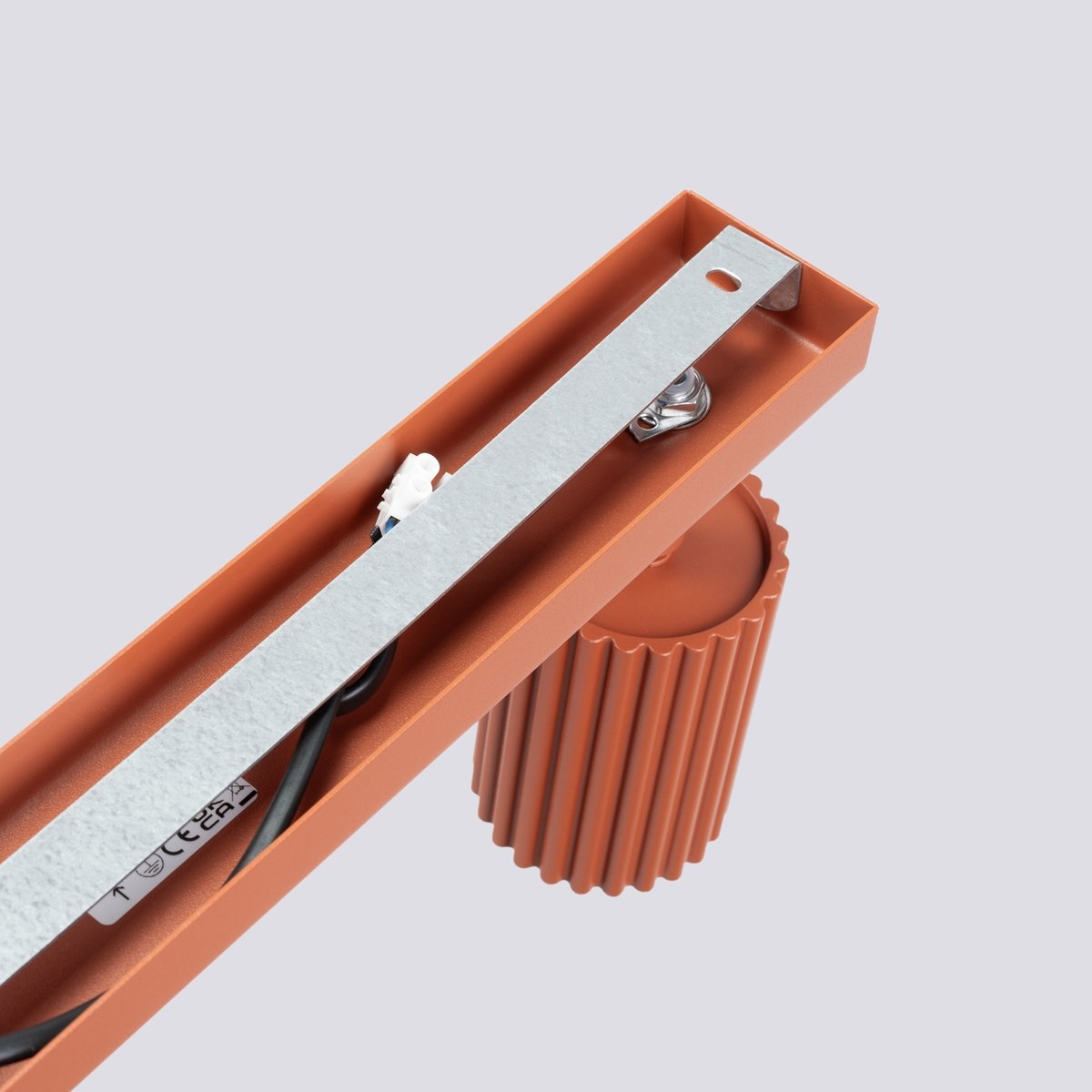 Plafonnier Aluminium Ocre Rouge GU10 4 Karbon Line rouge, EDEN
