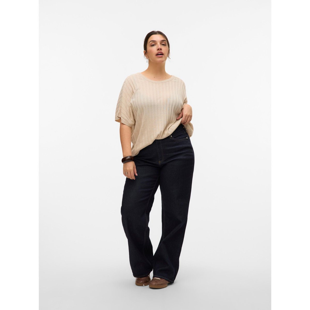 Pull En Maille oatmeal, VERO MODA