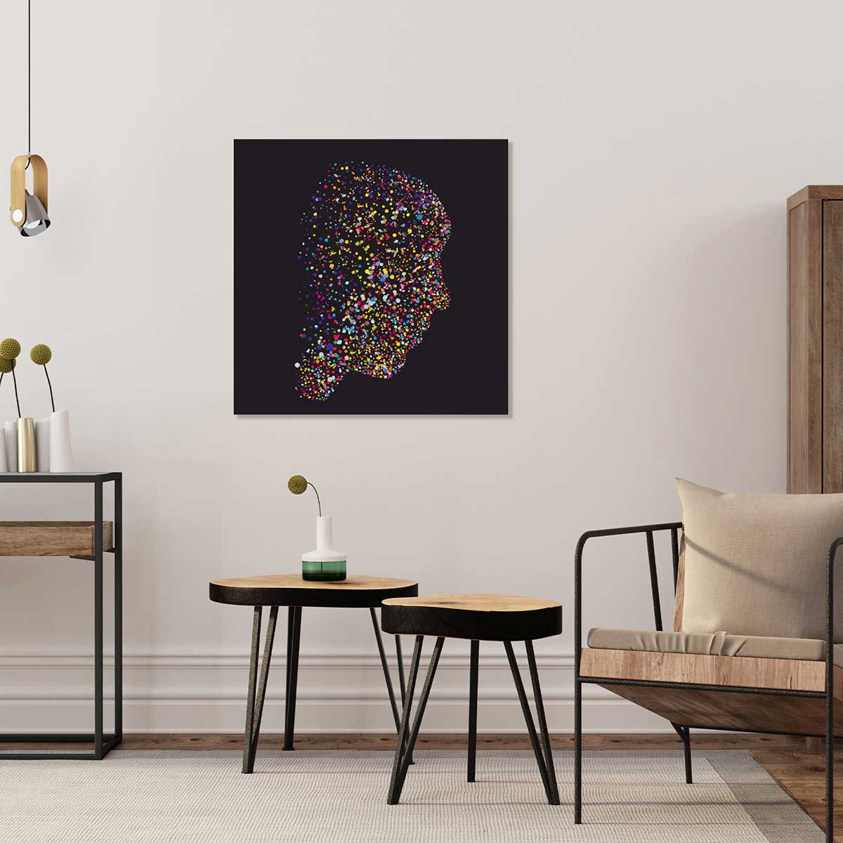 Tableau abstrait sensa tableau alu dibond, HEXOA