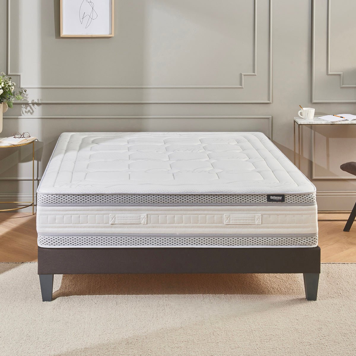 Matelas Ressorts ensachés 33 cm CHAMPS ÉLYSÉES blanc, BELLECOUR