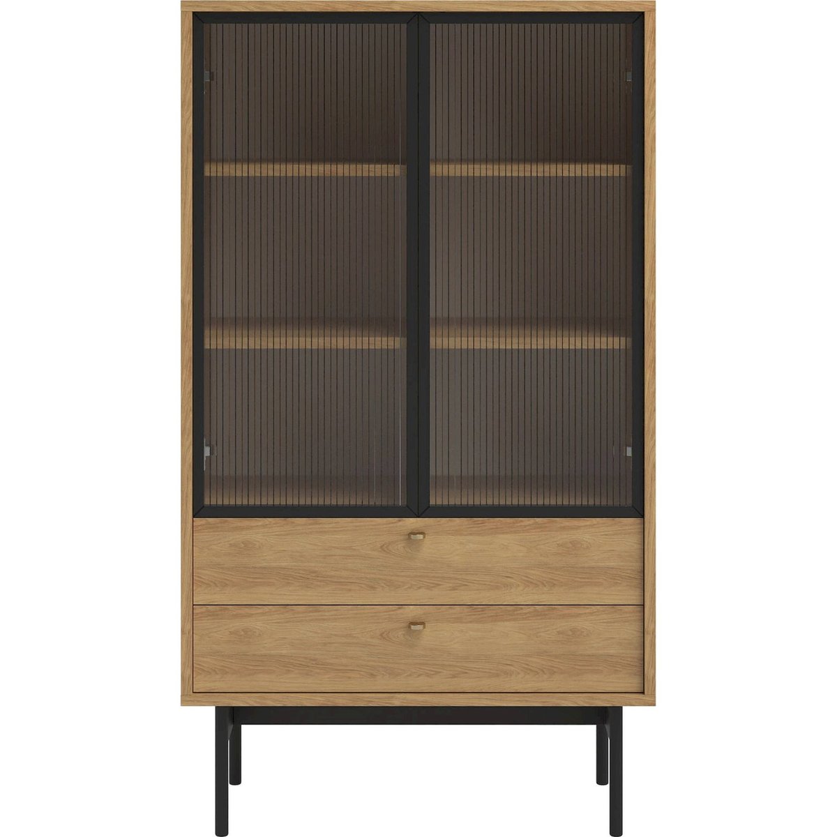 Vitrine basse bois collection OLAR bois clair, RECOLLECTION