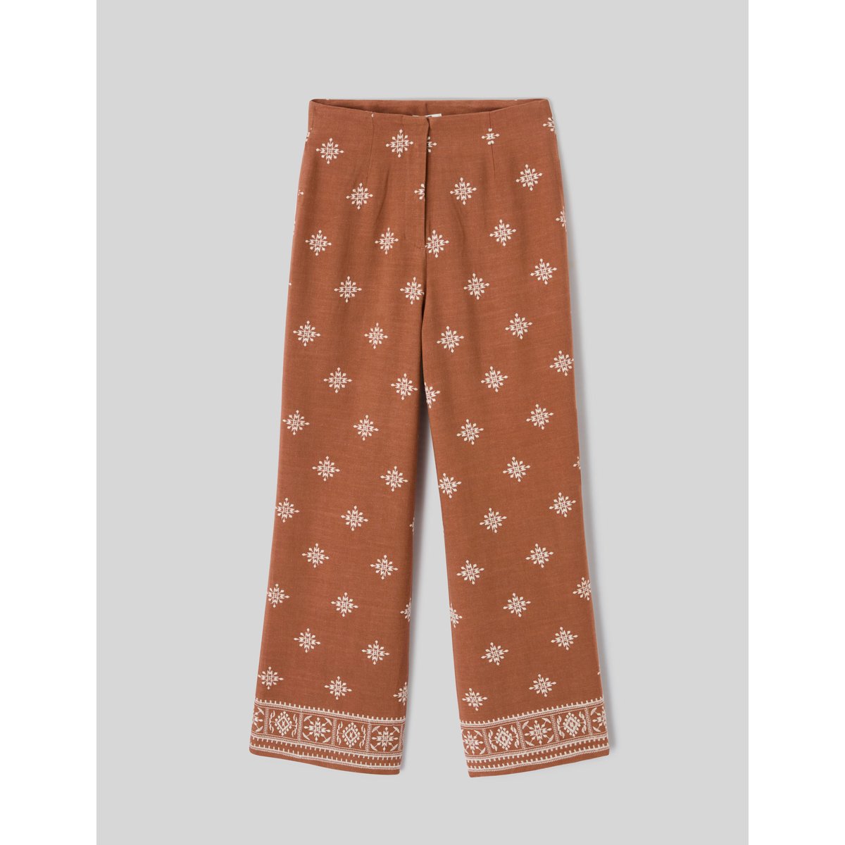Pantalon brodé camel, BZB