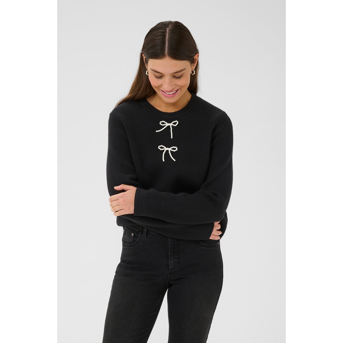 Pullover tricoté noir black, CULTURE