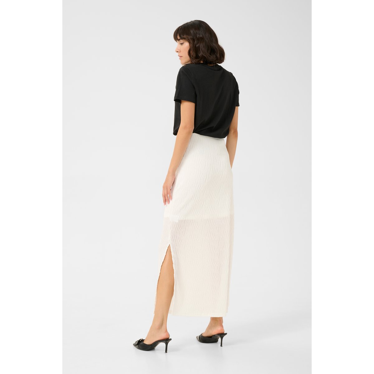 Skirt blanc chalk, KAFFE