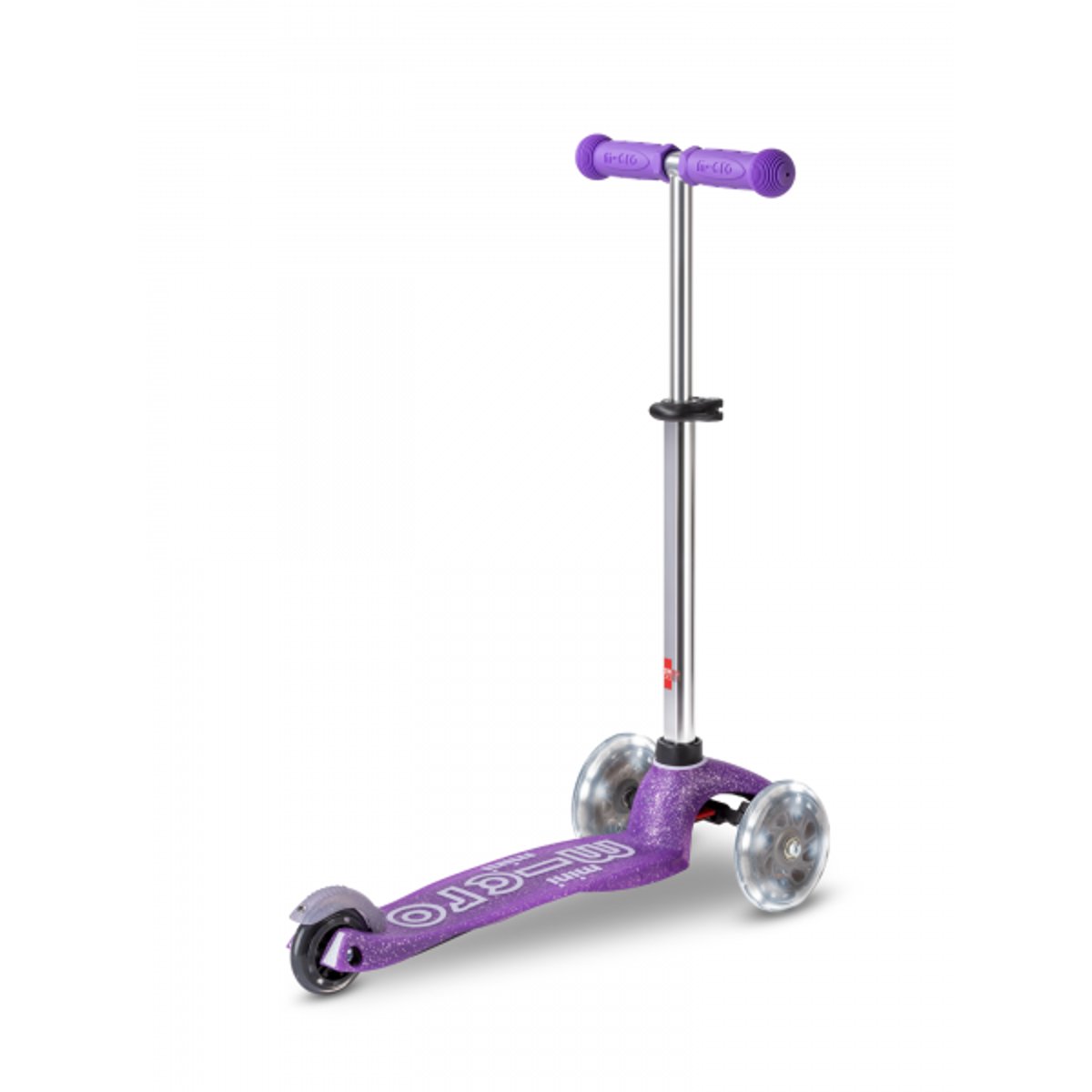 Mini Micro Deluxe Glitter LED - violet, MICRO MOBILITY