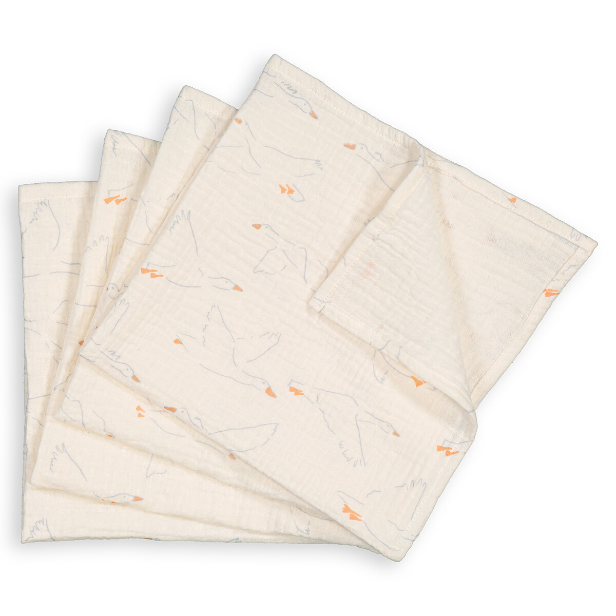 Set of 4 Wildoy cotton muslin squares printed, LA REDOUTE INTERIEURS