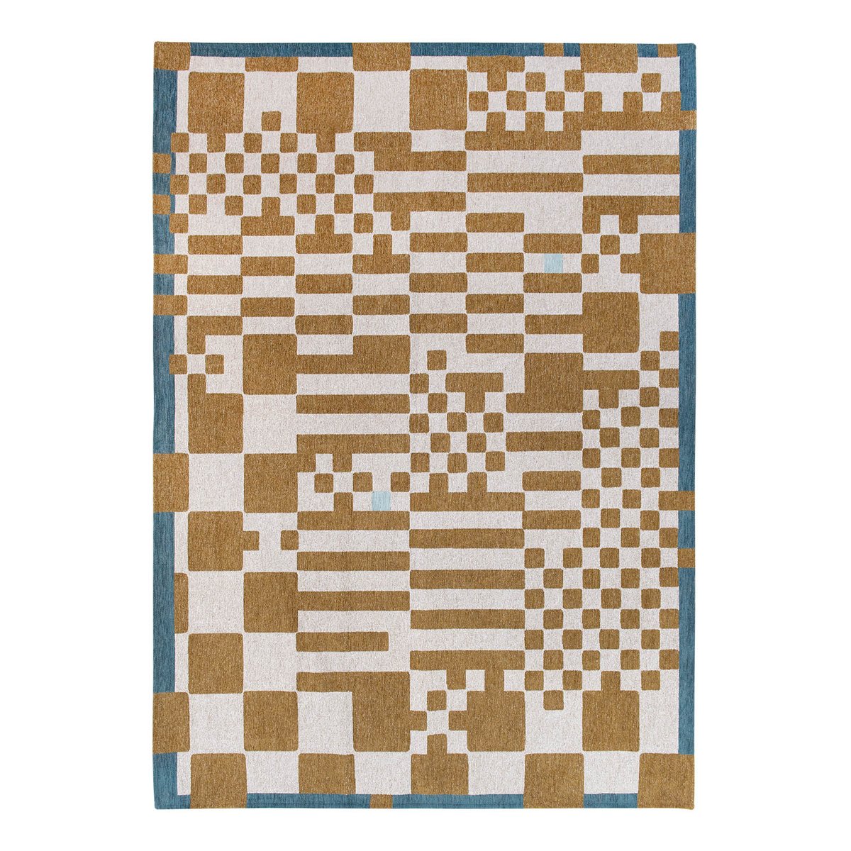 Tapis intérieur/extérieur tissé plat SWEET PIE jaune, NOVATREND