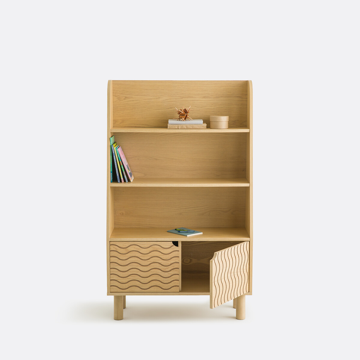 Etagère/bibliothèque, Wave plaqué chêne, LA REDOUTE INTERIEURS