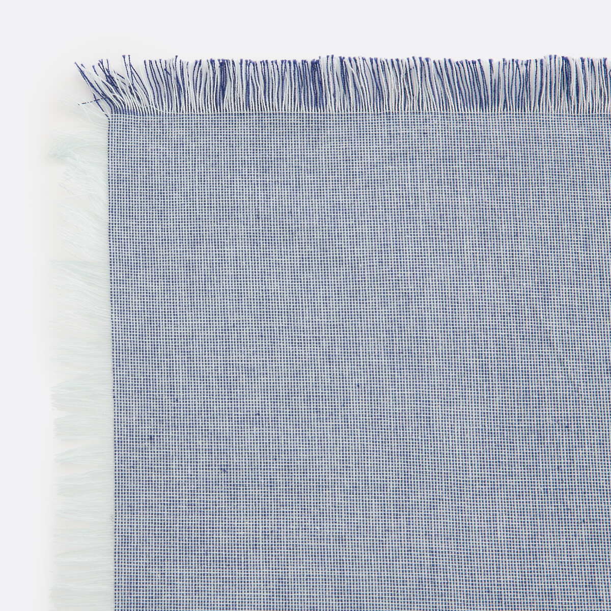 Placemats in geweven-geverfd katoen, Navao mêleeblauw, LA REDOUTE INTERIEURS
