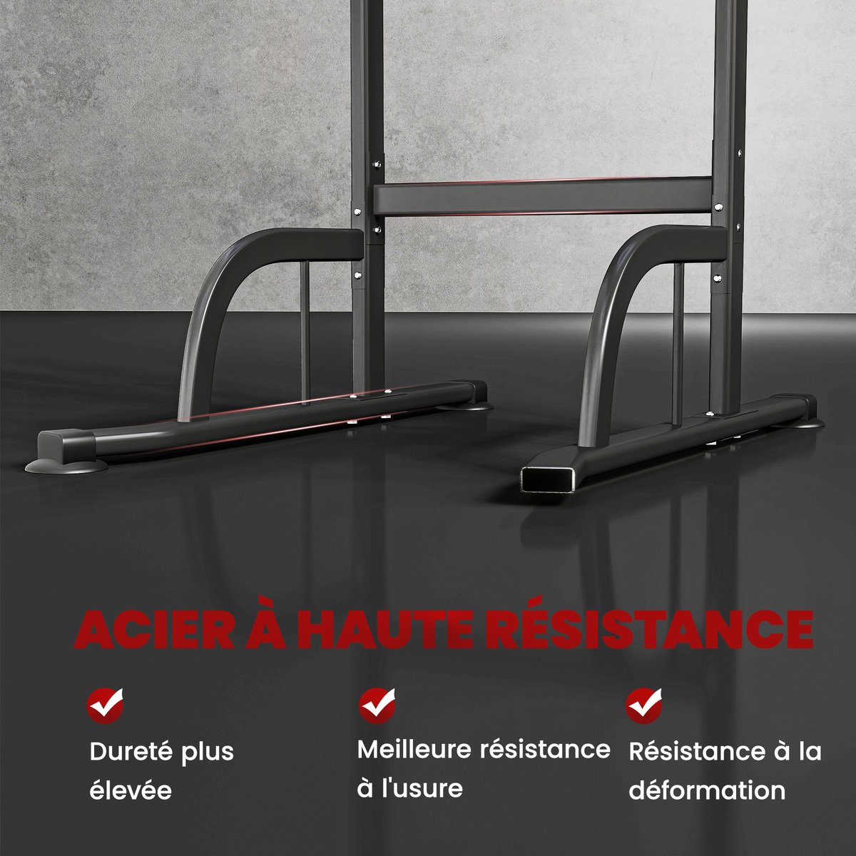 Tour d'alimentation Acier Noir noir, HOMCOM