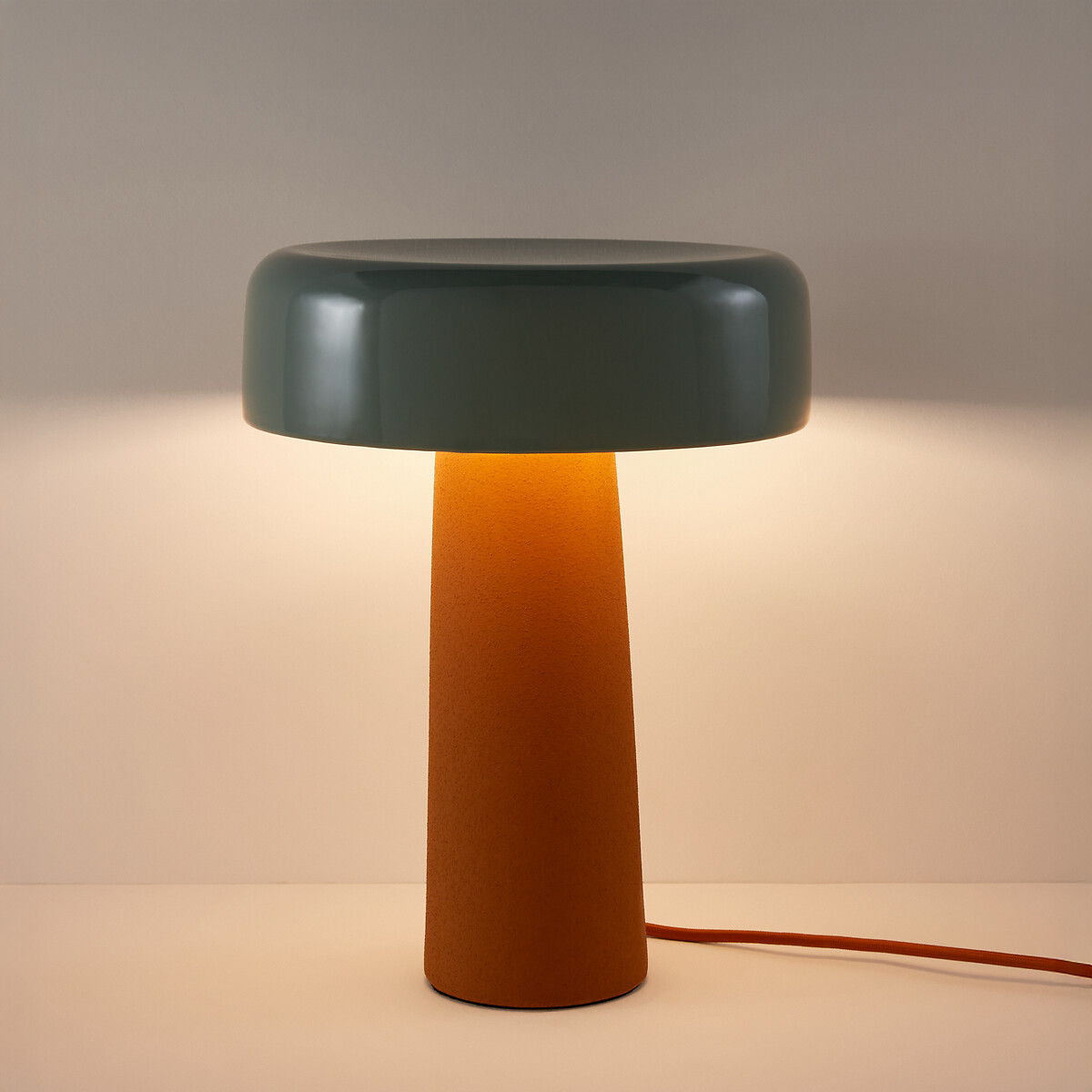 Ceramic Table Lamp Jimna grey green/caramel, LA REDOUTE INTERIEURS