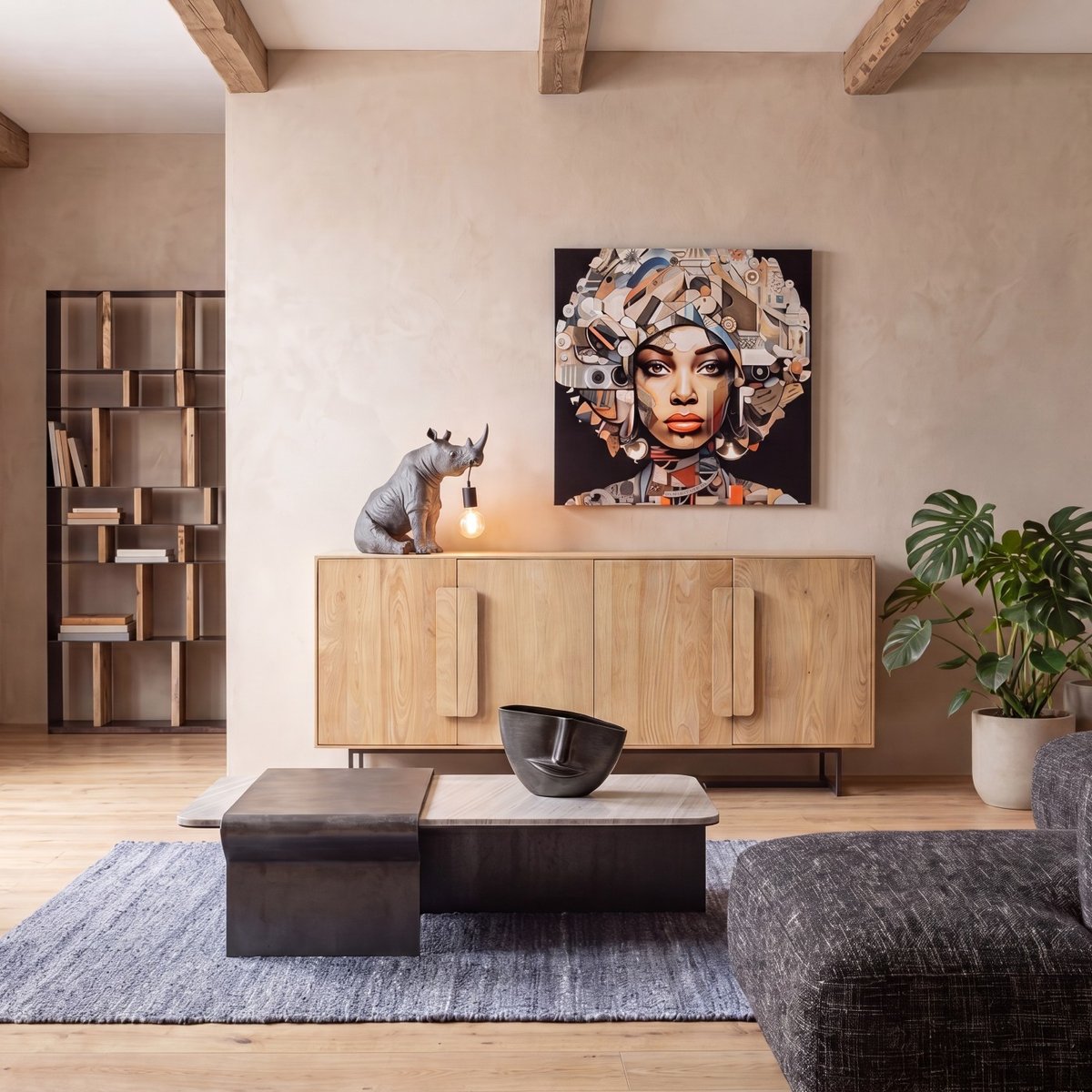 Buffet 4 portes en manguier, MULINO bois, KARE DESIGN