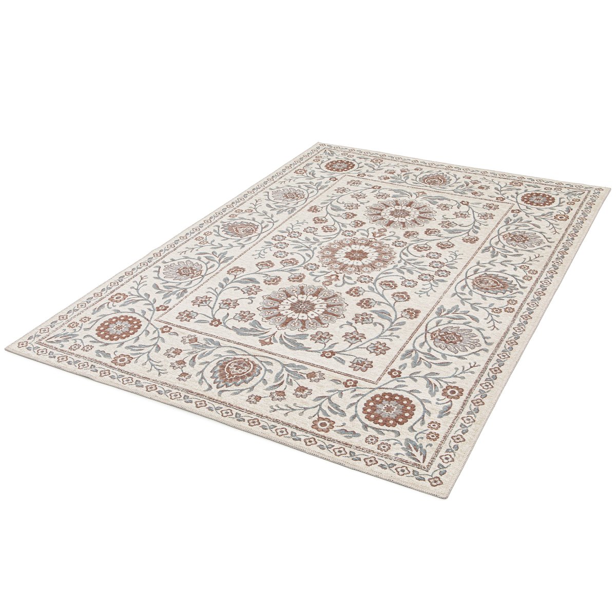 Tapis design en fibres recyclées MONCEAU beige sable, AFK LIVING