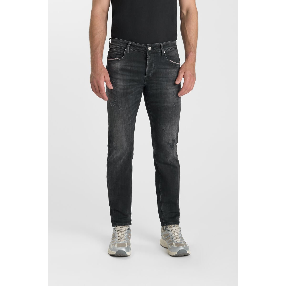 Jeans slim stretch 700/11, longueur 34 black / black, LE TEMPS DES CERISES