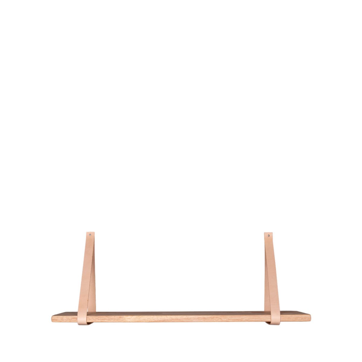 Etagère murale en bois et cuir 120x20 cm- FORNO naturel, HOUSE NORDIC