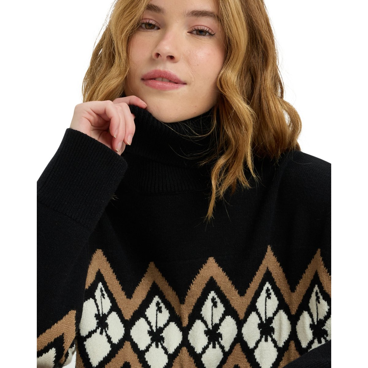 Pull à col roulé SALTWATER LOVER. noir anthracite, ROXY
