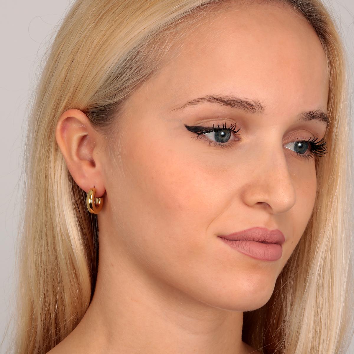 Boucles d'oreilles en acier CREOLE or jaune, MORELLATO