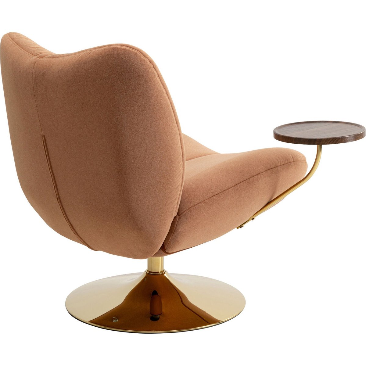 Fauteuil pivotant avec tablette, PIGALLE marron, KARE DESIGN