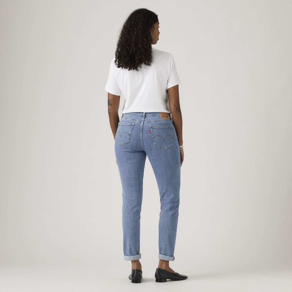 Jean Mid Rise Boyfriend bleu - lapis topic, LEVI'S