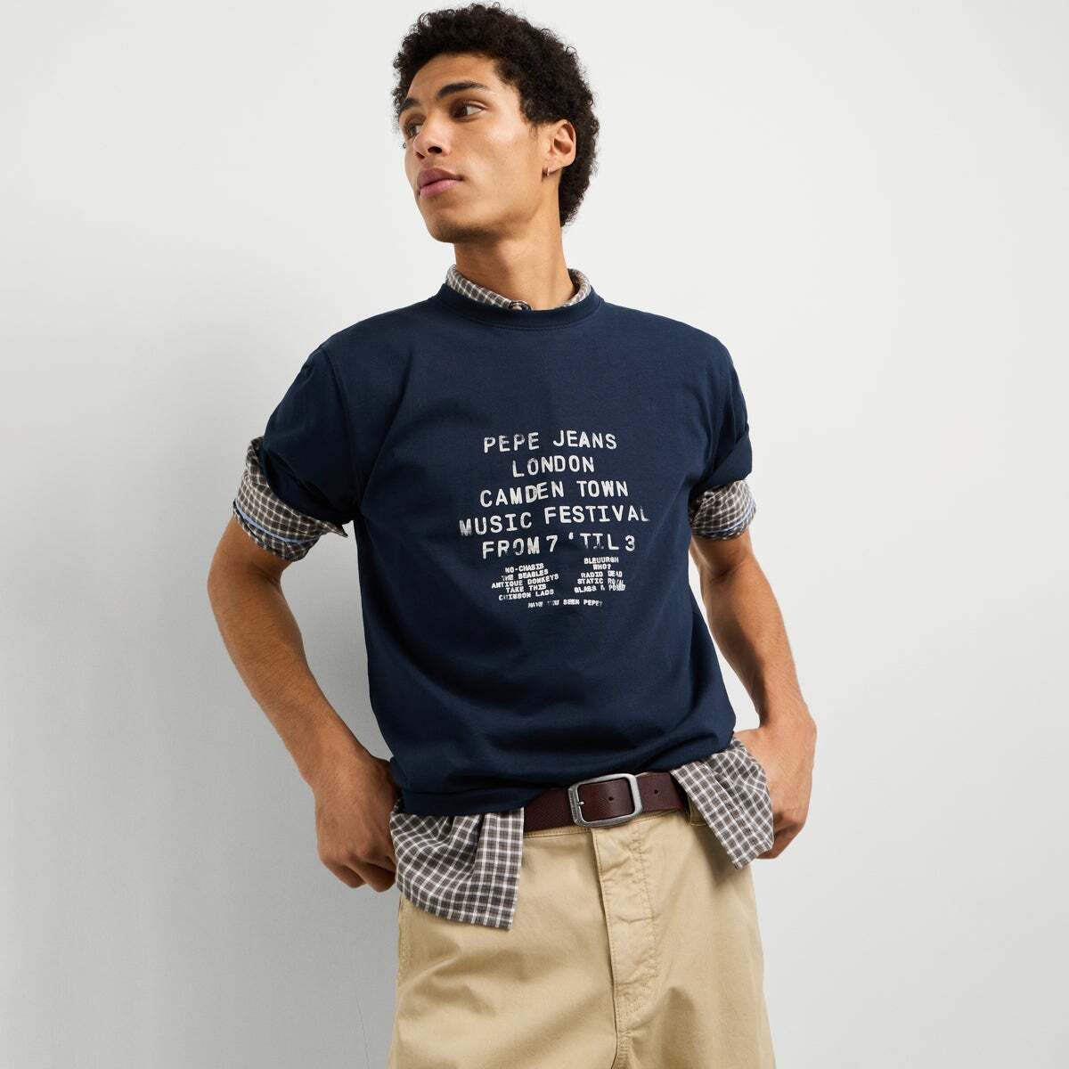 T-Shirt Coupe Regular Avec Imprimé Graphique bleu dulwich, PEPE JEANS