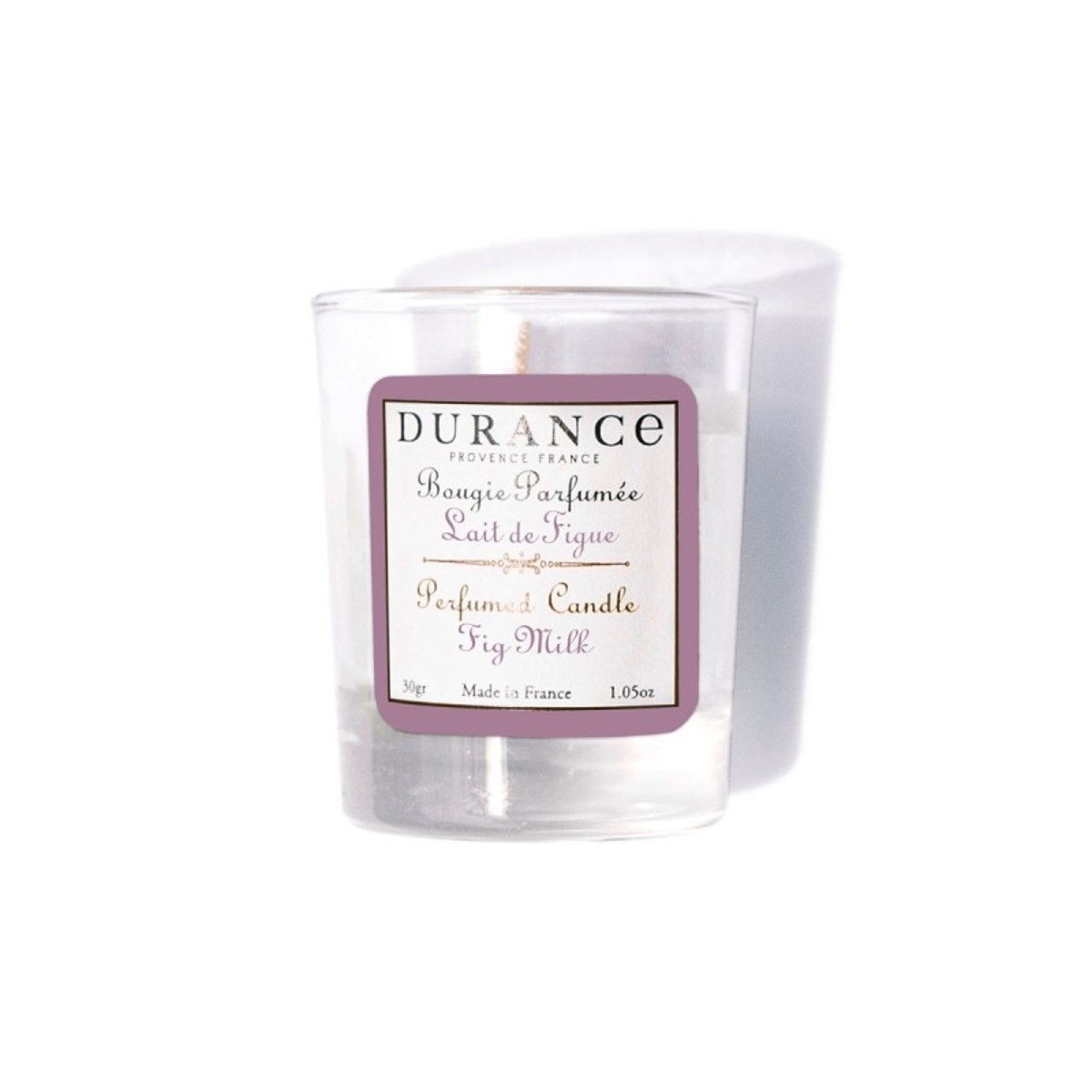 Mini bougie parfumée LAIT DE FIGUE couleur unique, DURANCE