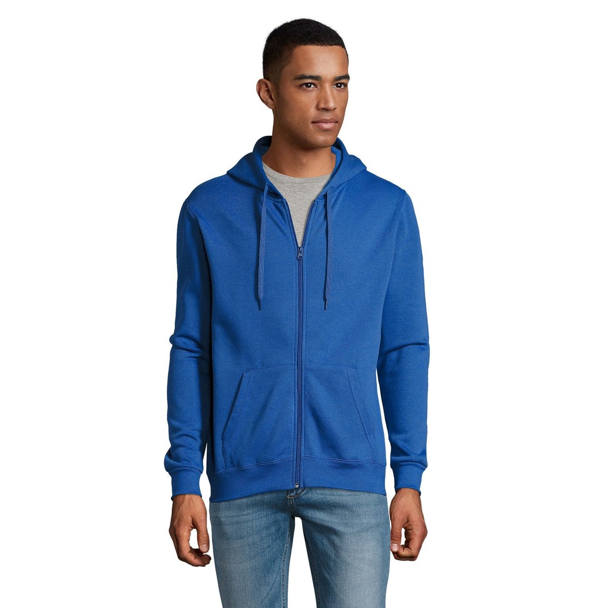 Sweat à capuche STONE bleu marine, SOLS
