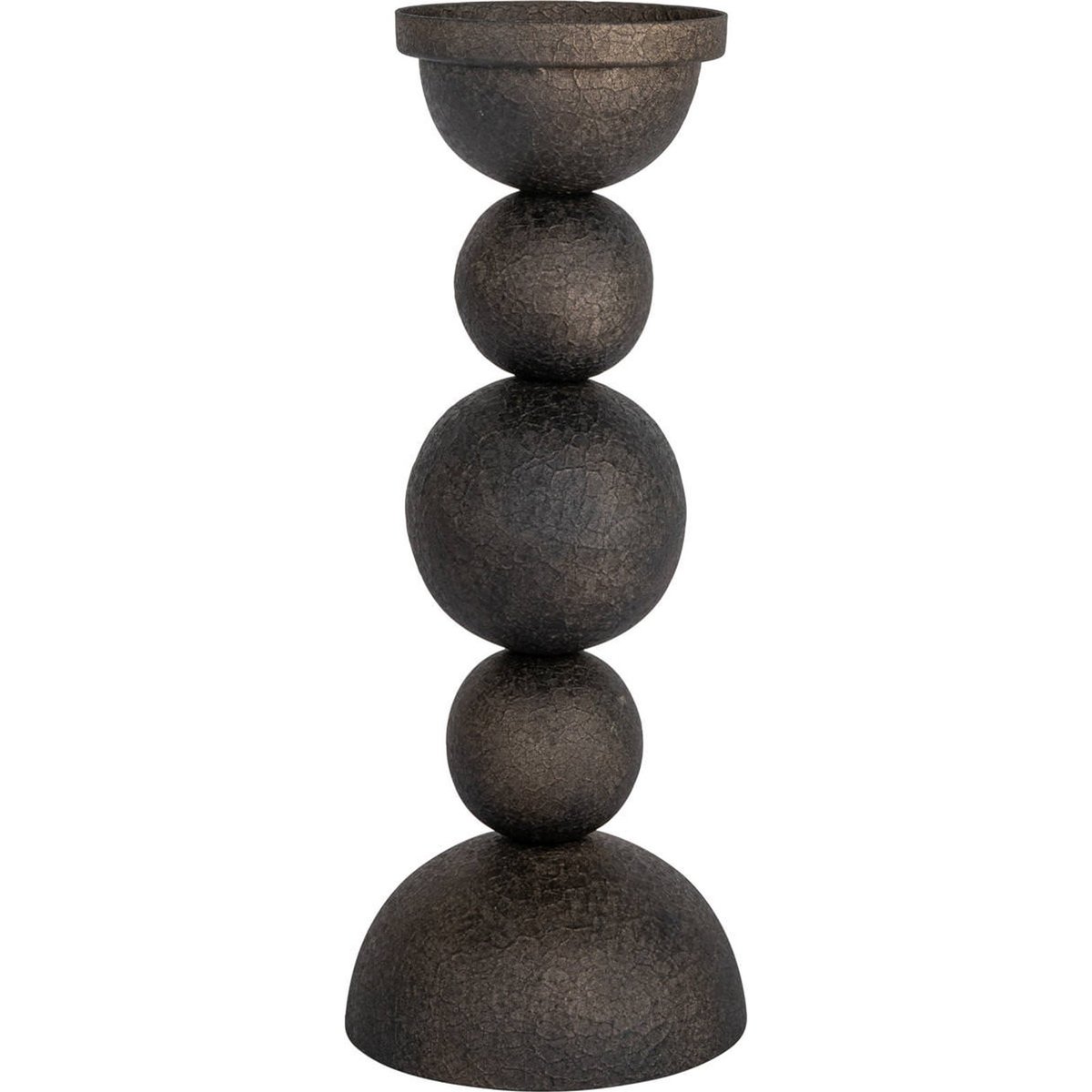 Bougeoir en fer effet laiton sculptural laiton antique, RECOLLECTION