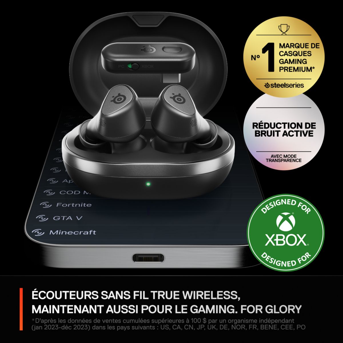 Casque gamer Arctis GameBuds pour Xbox couleur unique, STEELSERIES