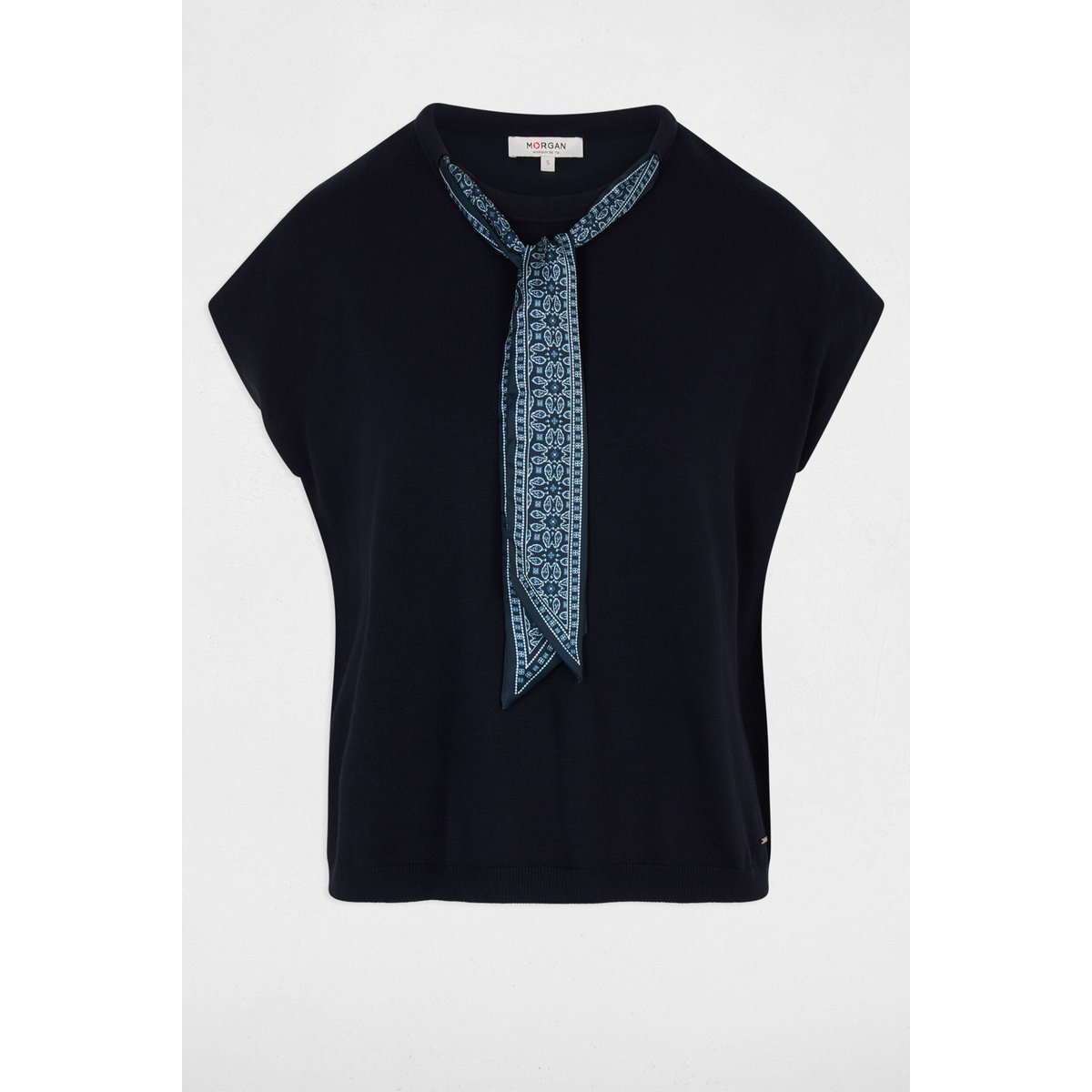 Pull sans manches bleu marine, MORGAN