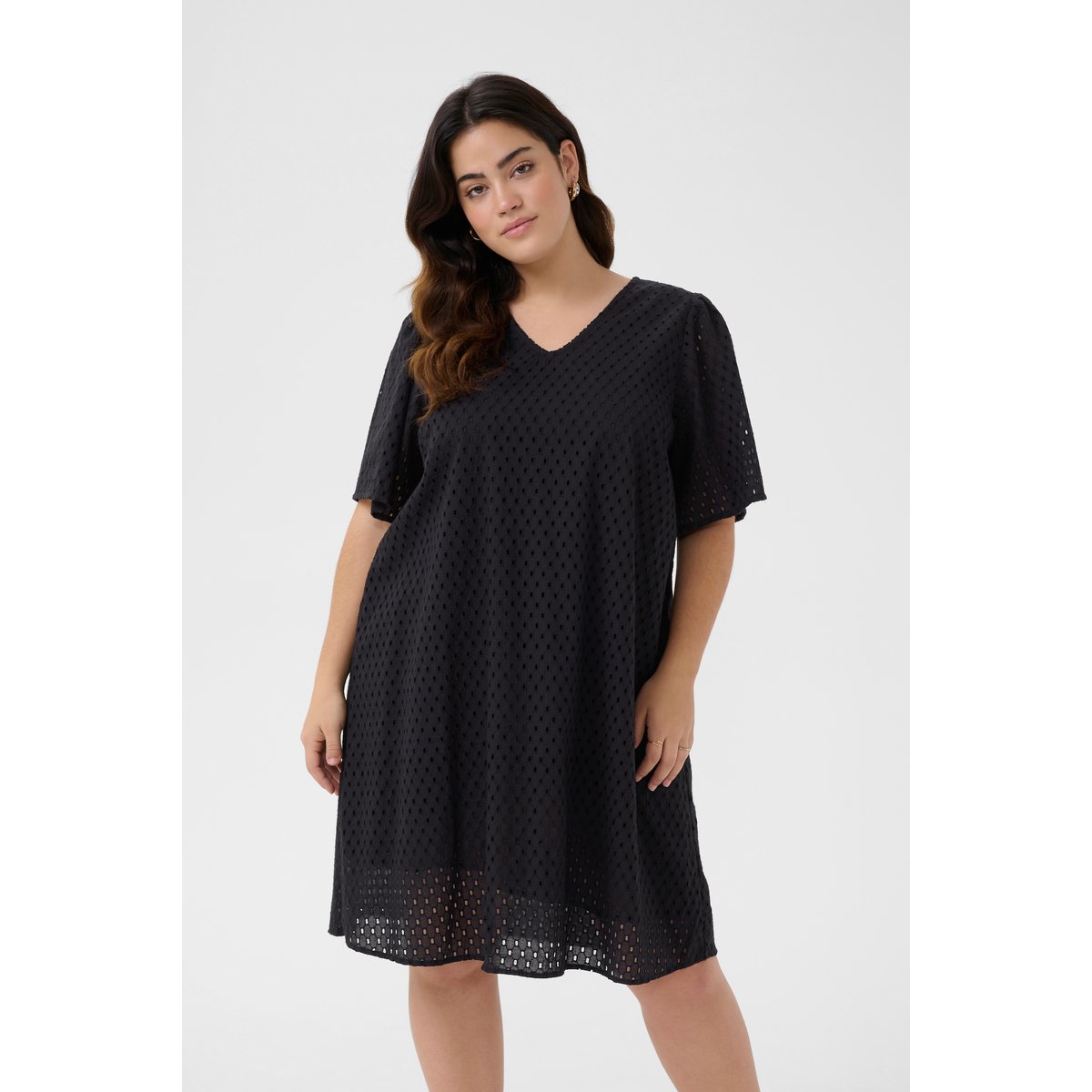 Dress noir black deep, KAFFE CURVE