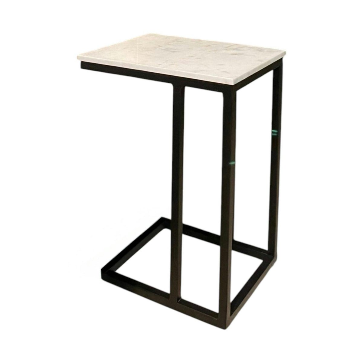 Table d'appoint pour ordinateur en marbre DUOMO blanc, PIER IMPORT