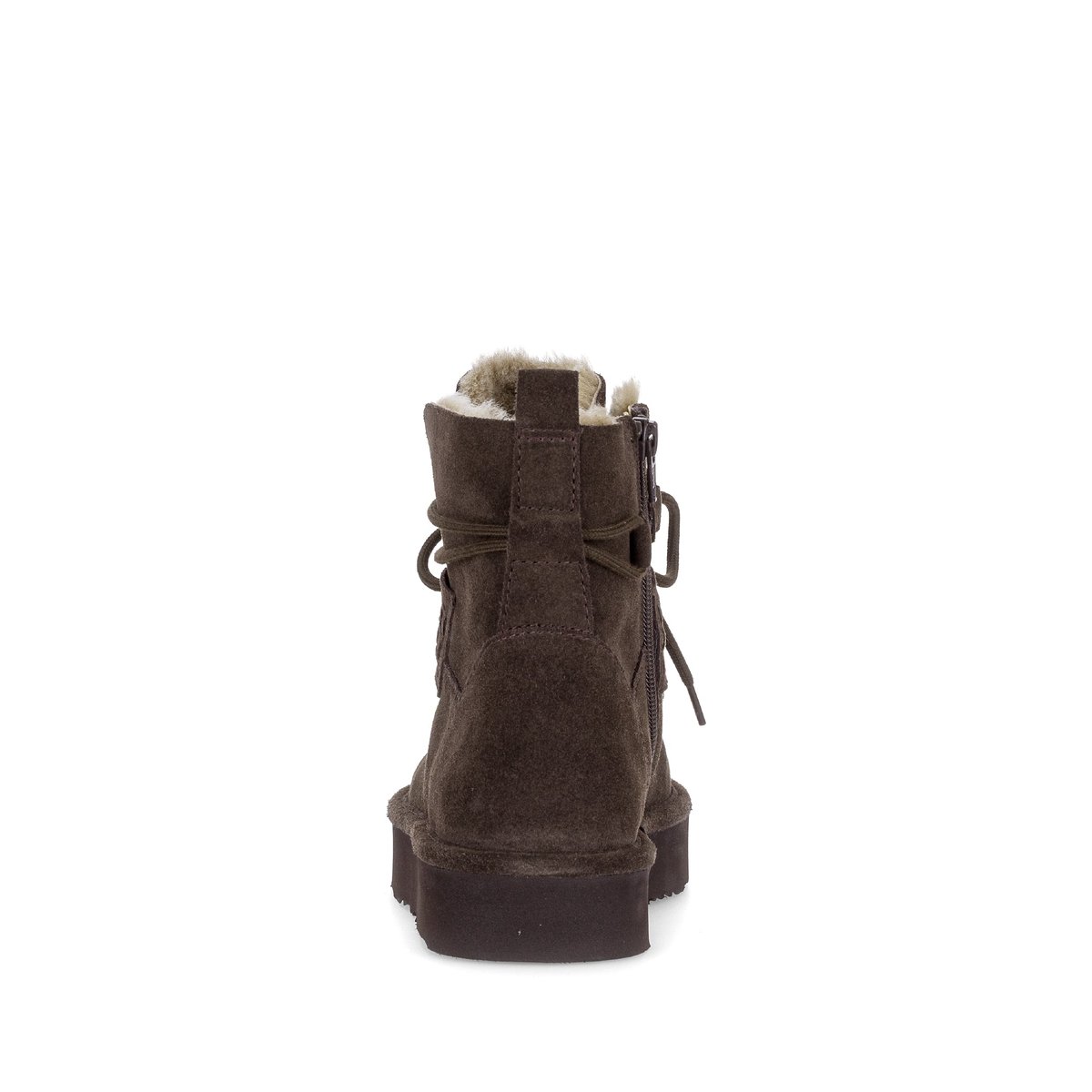 Bottines en cuir à talon compensé marron velours, GABOR