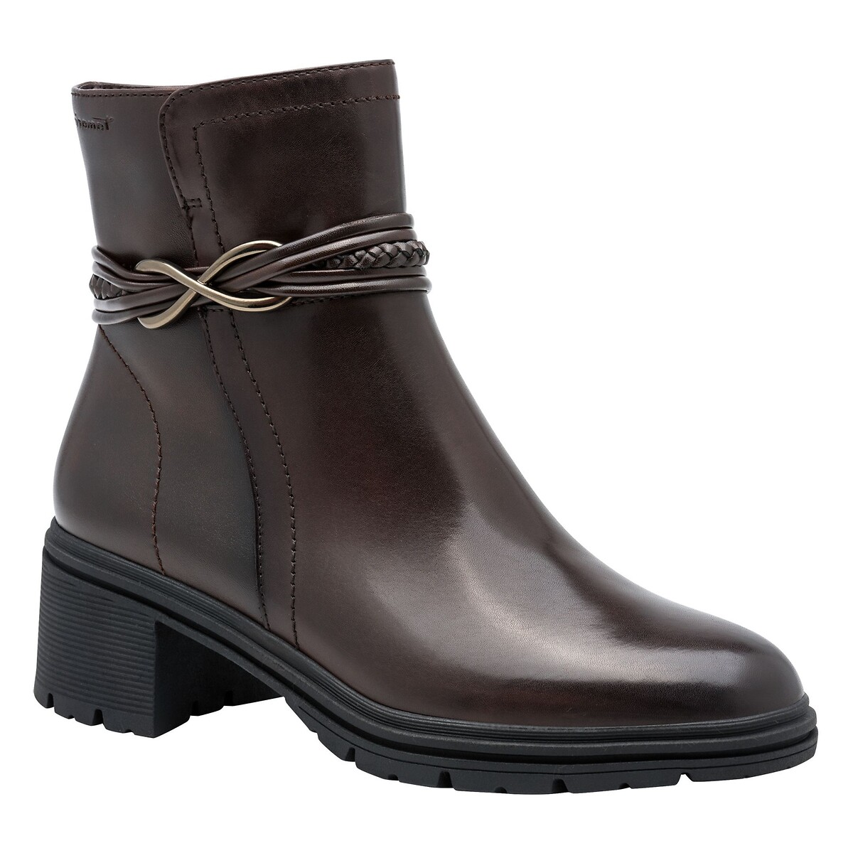 Bottines plates marron foncé, TAMARIS