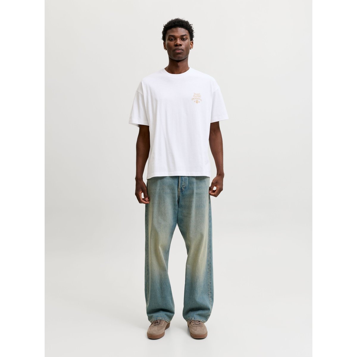 T-Shirt bright white 1, JACK & JONES