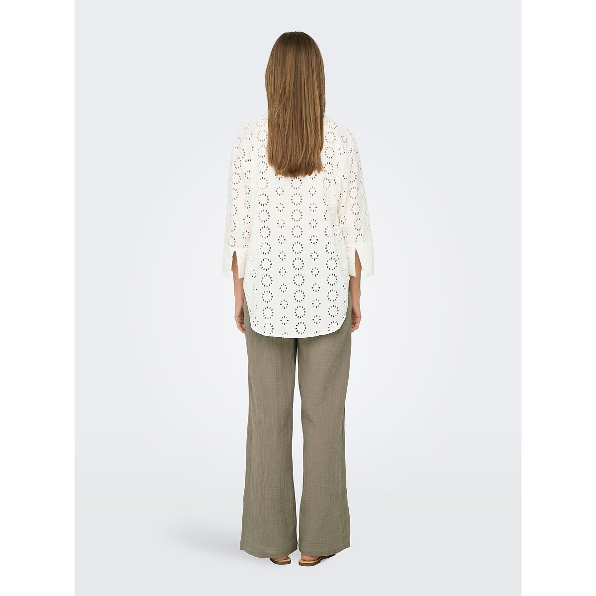 Chemisier détail broderies blanc, JDY