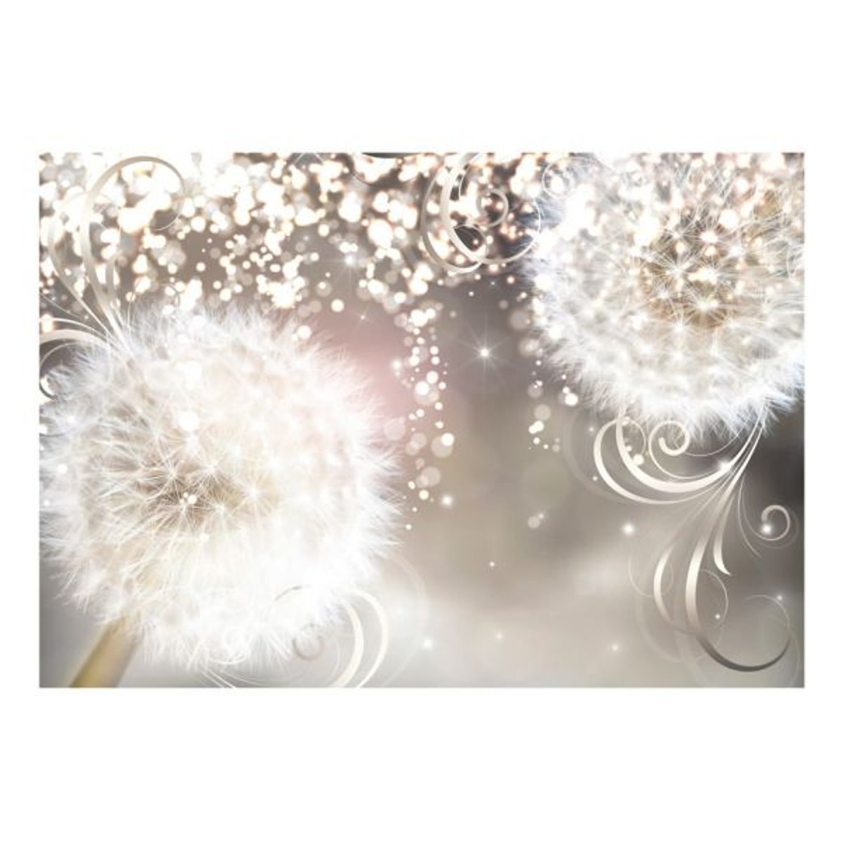 Papier peint intissé panoramique Fleurs Spellbound dandelions multicouleur, EDEN