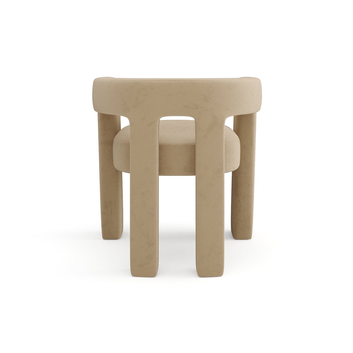 Fauteuil de salon pivotant en tissu bouclette ALYA beige, SIA HOME