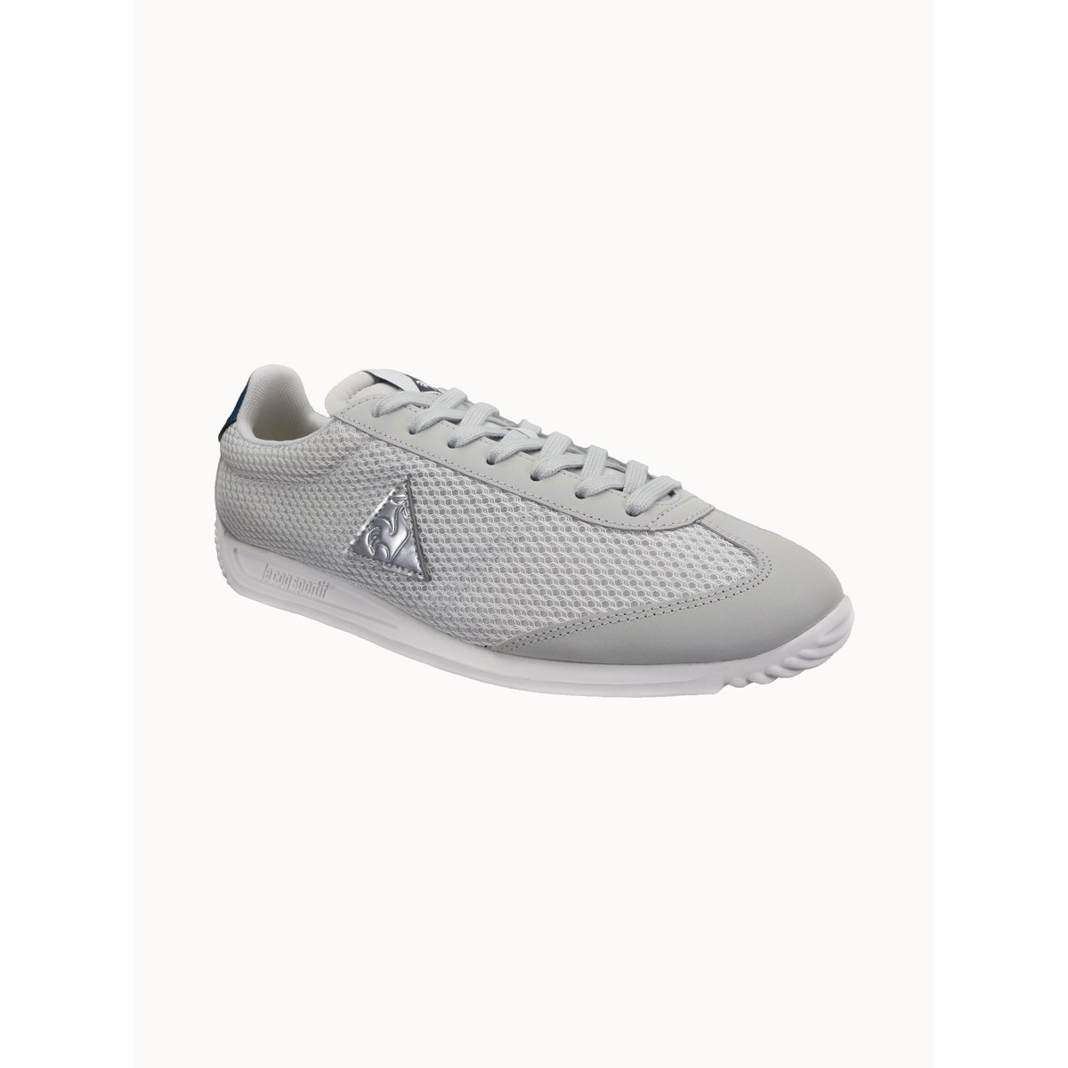 Sneakers retro-running en mesh et suede Quartz galet/old silver, LE COQ SPORTIF