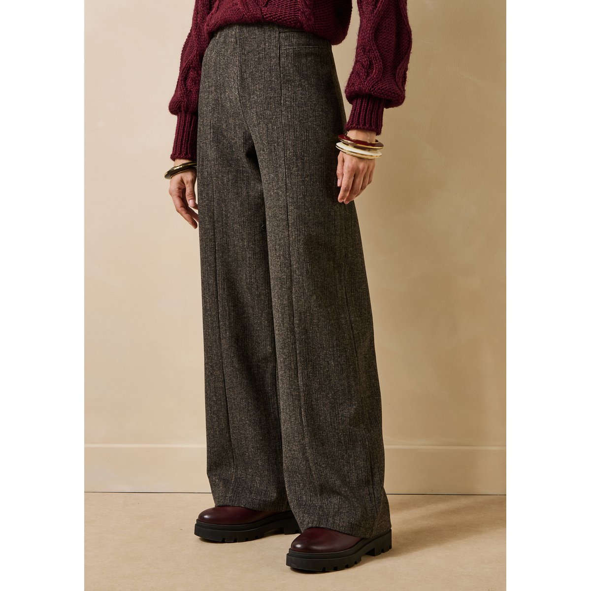Pantalon droit en milano ecorce, LA FEE MARABOUTEE